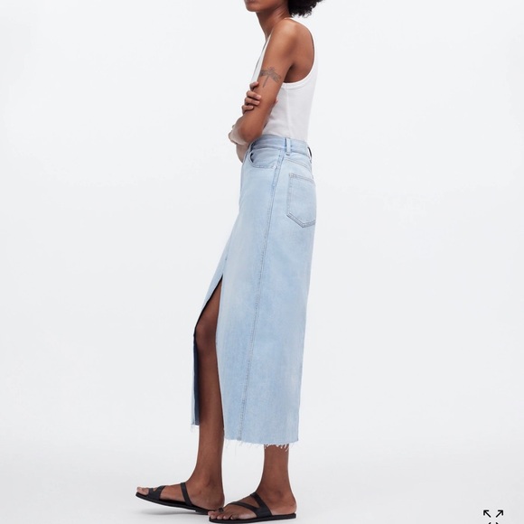 Madewell Rilee Denim Midi Skirt, size 25, NWT - Picture 2 of 8